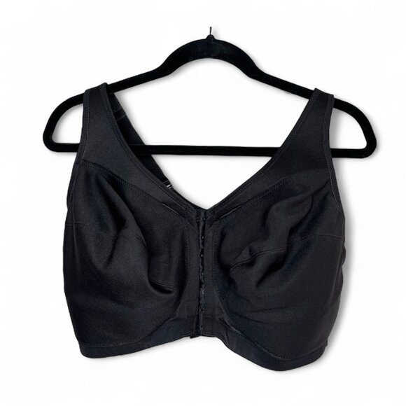 Glamorise Black 40I Magic Lift Front Closure Posture Wireless Bra 1265 - Picture 1 of 6
